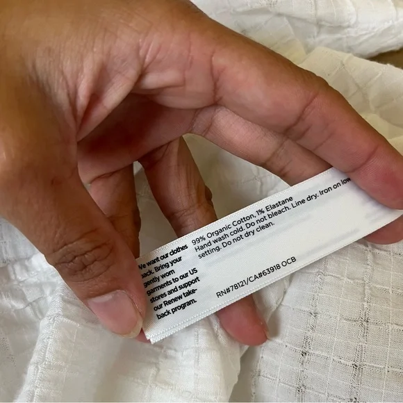 Eileen Fisher Organic Cotton Voile Box Band Collar Shirt - Picture 9 of 9